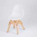 Icon Chair White shell with natural wood base