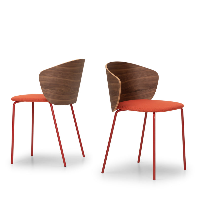 Not Wood Stackable Steel 4 Legs Chair