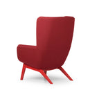 Arca Lounge High Back Chair w/Wood Base