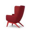 Arca Lounge High Back Chair w/Wood Base