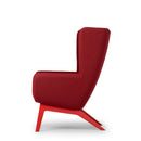 Arca Lounge High Back Chair w/Wood Base