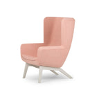 Arca Lounge High Back Chair w/Wood Base