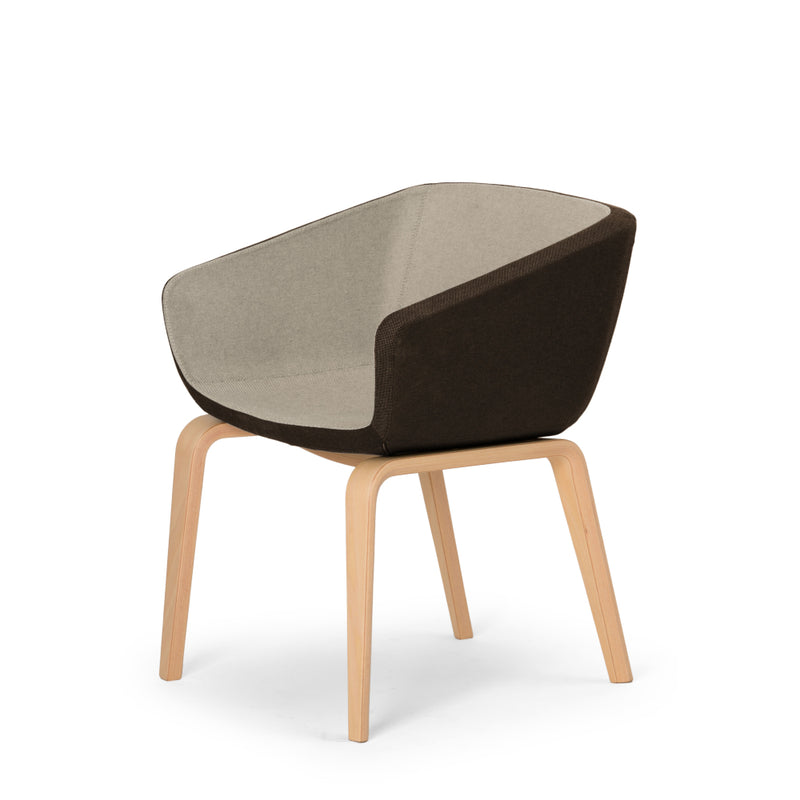 Arca Mini Armchair, 4 Legs Wooden Base