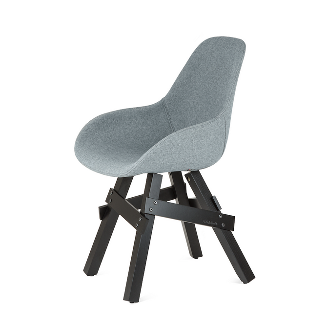 Buy Industrial Wood Legged Upholstered Chair | 212Concept