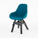Buy Industrial Wood Legged Upholstered Chair | 212Concept