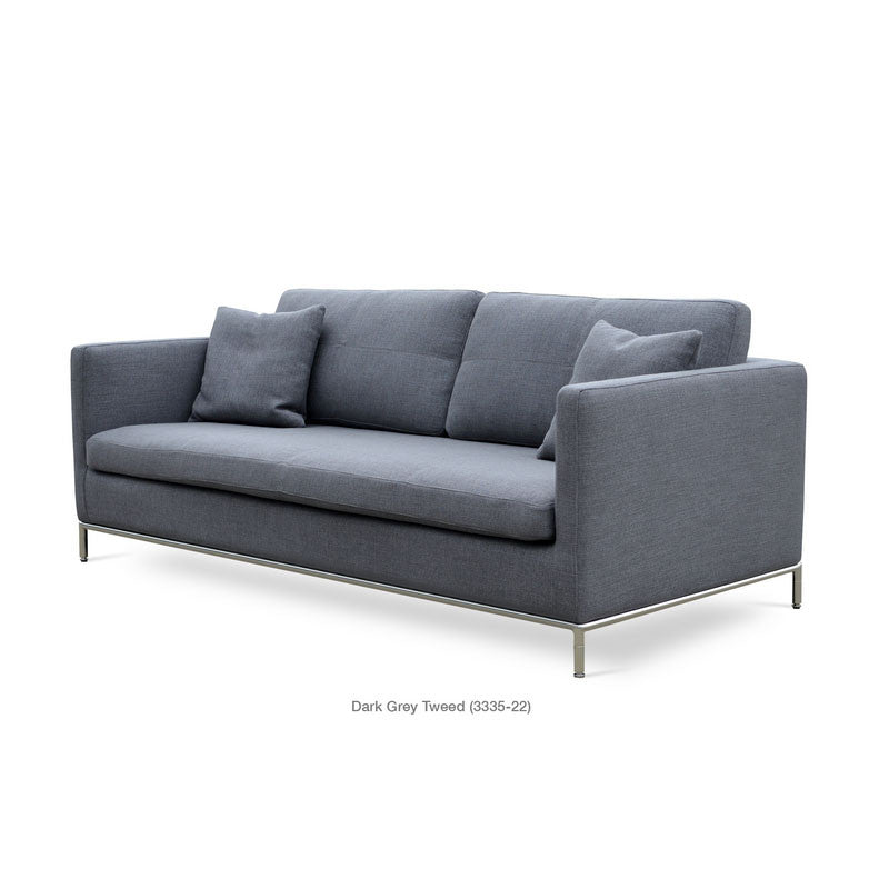 Istanbul modern sofa in dark grey tweed 