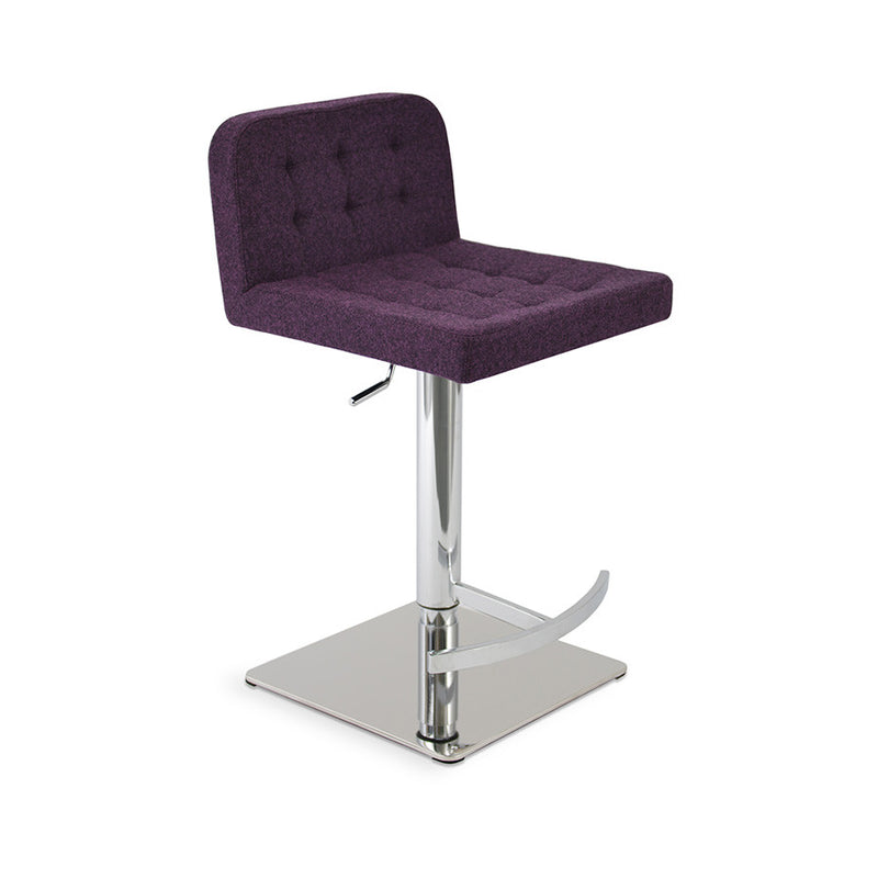 Buy Swivel Adjustable Height Option Purple Wool Stool | 212Concept