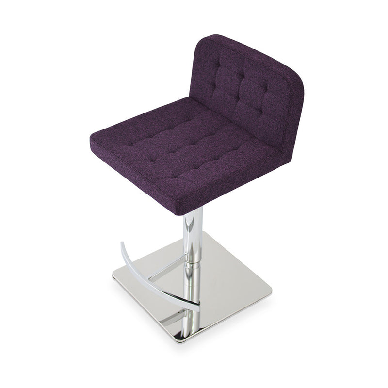 Buy Swivel Adjustable Height Option Purple Wool Stool | 212Concept