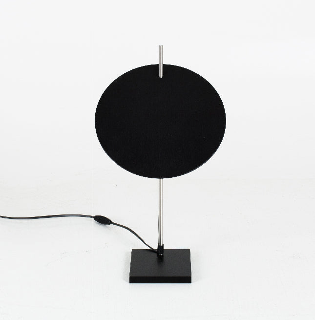 Modern Round Black Plywood Table Lamp | 212Concept