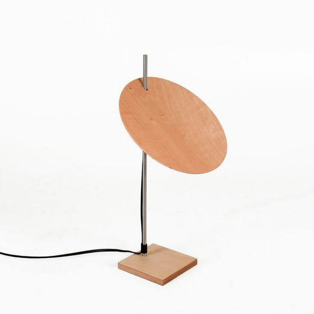 Modern Round Oak Plywood Table Lamp | 212Concept