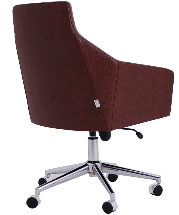 Buy Mercer Modern Desk Chair with brown leather upholstery | 212Concept