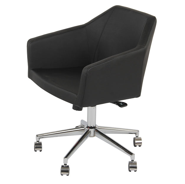 Buy Mercer Modern Desk Chair In Black Leatherette | 212Concept