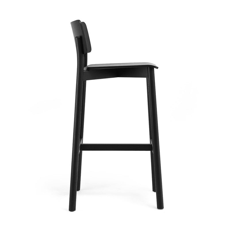 Buy Modern Black Wooden Restaurant Stool | 212Concept