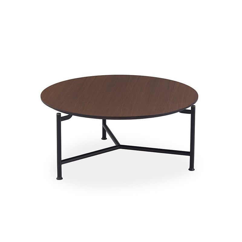 Buy Modern Round Walnut Veneer Modest Coffee Table Set | 212Concept