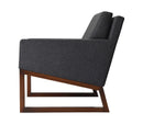Nova Chair - Wood Base - Dark Grey Fabric