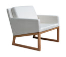 Nova Chair - Wood Base - White Leatherette