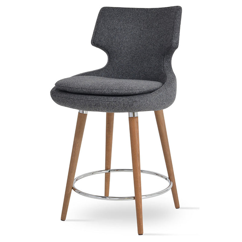 Buy Wide Seat Commercial Patara Wood Legged Bar Stool | 212Concept