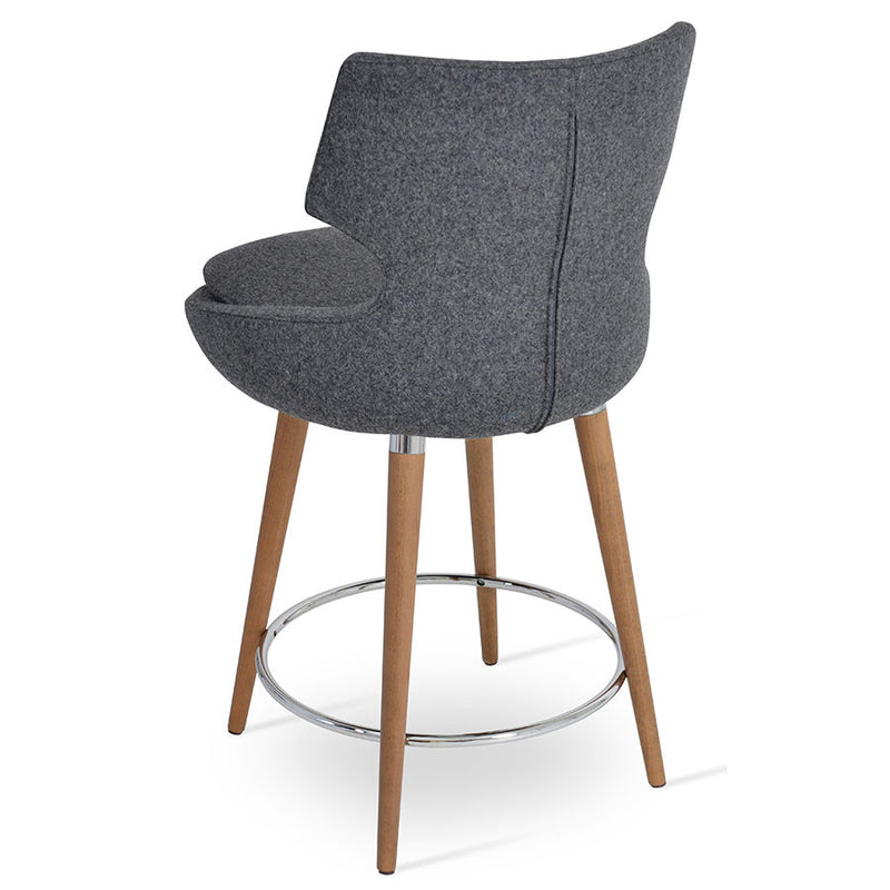 Buy Wide Seat Commercial Patara Wood Legged Bar Stool | 212Concept