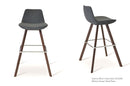 Conteporary Style Veneer Wood Base Pera Stool | 212Concept