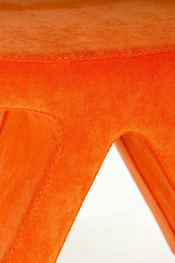 PI Modern Stool Orange Fabric Close-up
