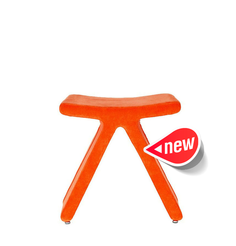 PI Modern Stool Orange Fabric