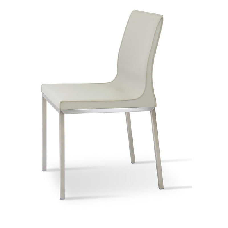 Buy Minimal Sleek Bonded Leather Upholstered Dining Chair | 212Concept