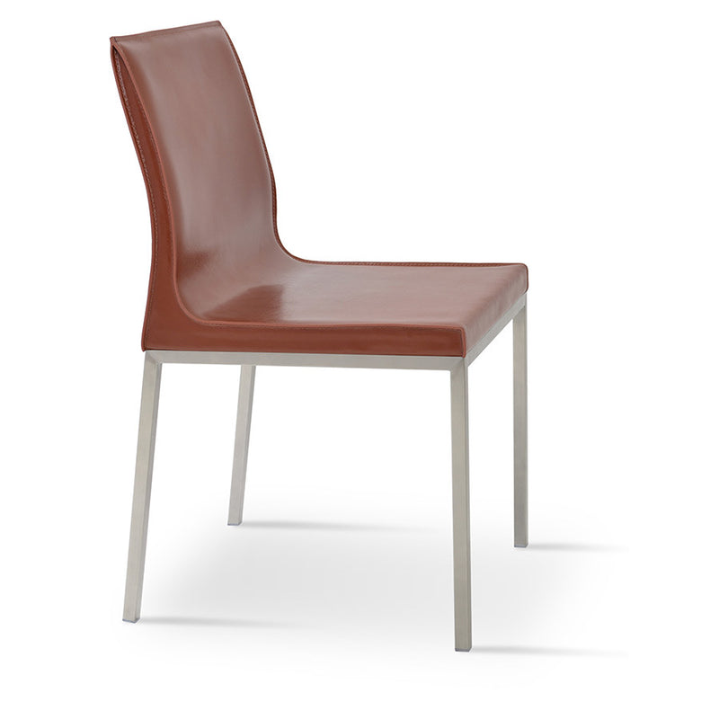 Buy Minimal Sleek Bonded Leather Upholstered Dining Chair | 212Concept