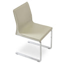 Buy Flat Sled Base Commercial Leather Dining Chair | 212Concept