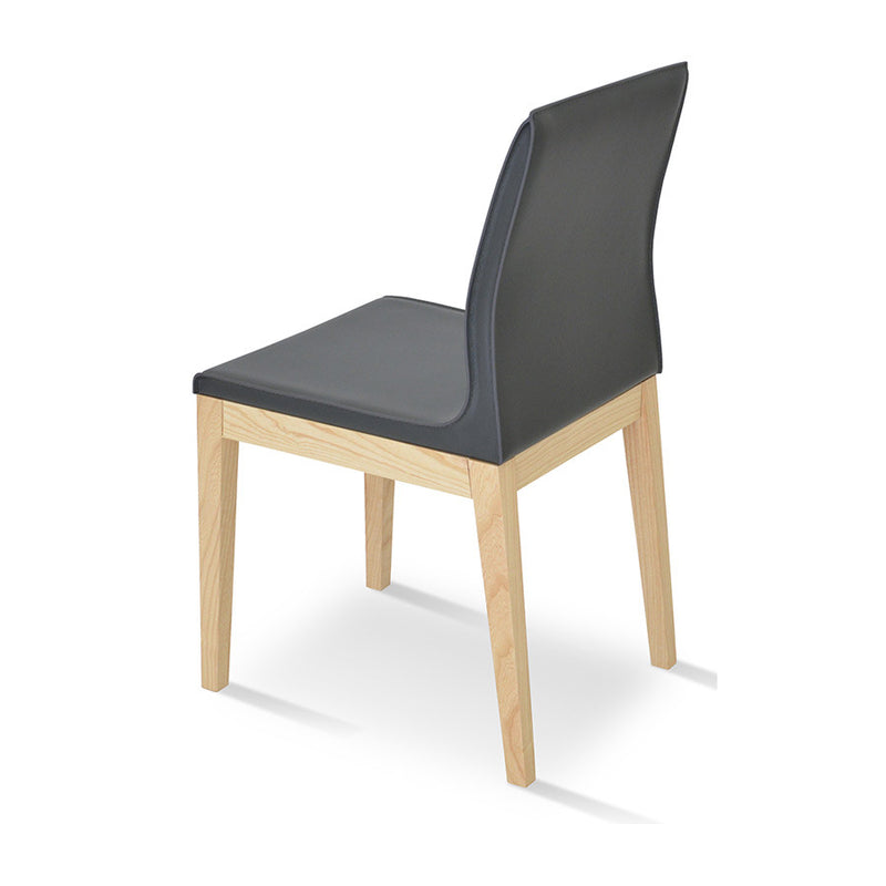 Buy Minimal Bonded Leather Wood Legged Dining Chair | 212Concept