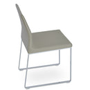 Buy Leather Upholstered Sled Base Commercial Dining Chair | 212Concept