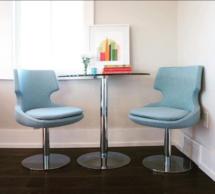 Buy Patara Round Swivel Chairs in Blue | 212Concept