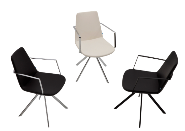 Ellipse Armchair White and Black