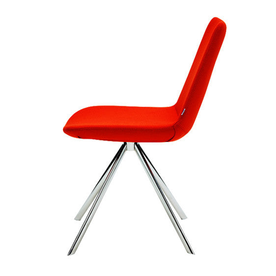 Pera Ellipse modern dining chair in red 