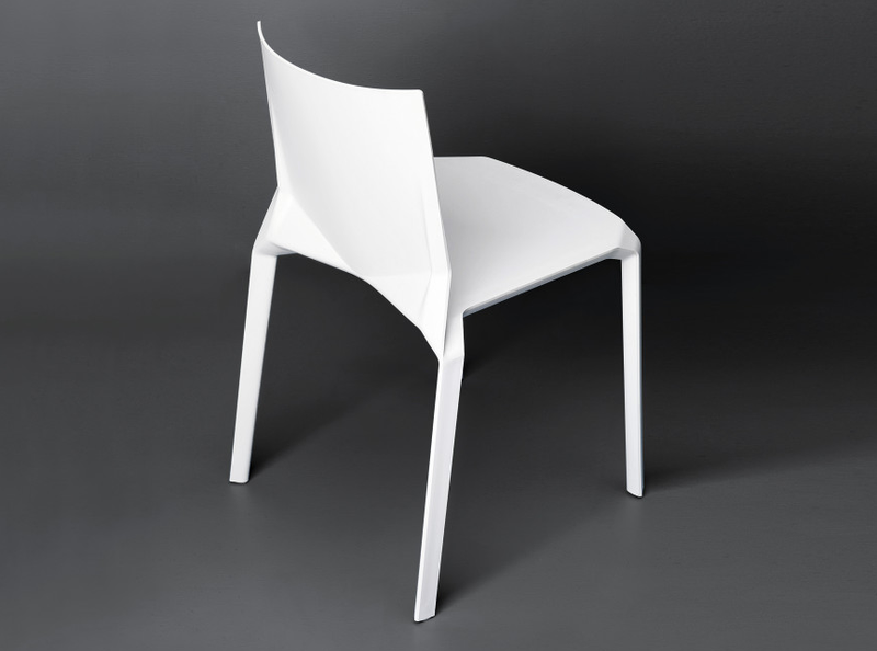 Buy Geometric Shaped Stackable White Outdoor Kristalia Chair | 212Concept