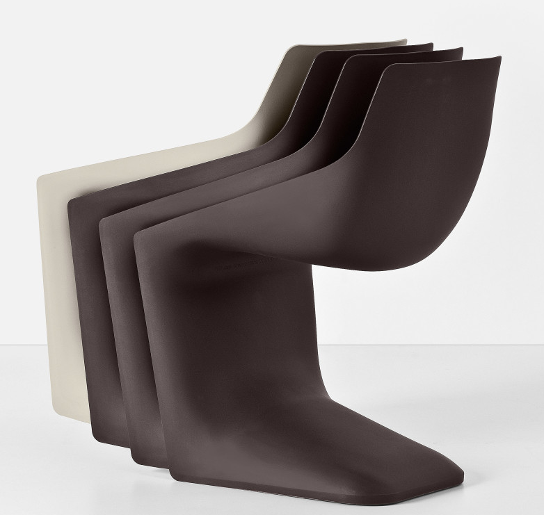Buy Single Surface Cantilever Pulp Outdoor Brown Armchair | 212Concept