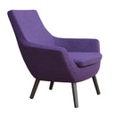 Rebecca Armchair - Wood Legs - Deep Maroon Wool Fabric