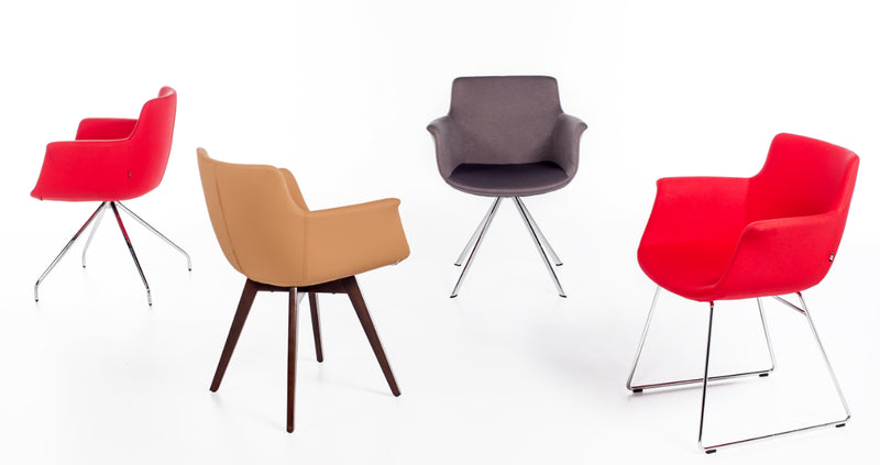 Buy Curved Armchair with Various Base Options | 212Concept