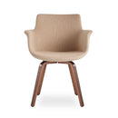Buy Curved Seat Rego Armchair with 4-Legged Wood Base | 212Concept