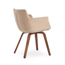 Buy Curved Seat Rego Armchair with 4-Legged Wood Base | 212Concept