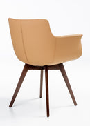 Buy Curved Rego Armchair with Walnut Wood Base | 212Concept