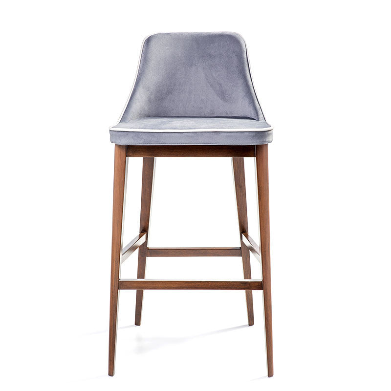 Buy Wide Seat With Wooden 4-Legged Rift Comercial Barstool | 212Concept