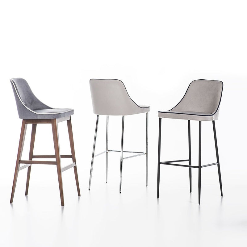 Buy Wide Seat With Wooden 4-Legged Rift Comercial Barstool | 212Concept