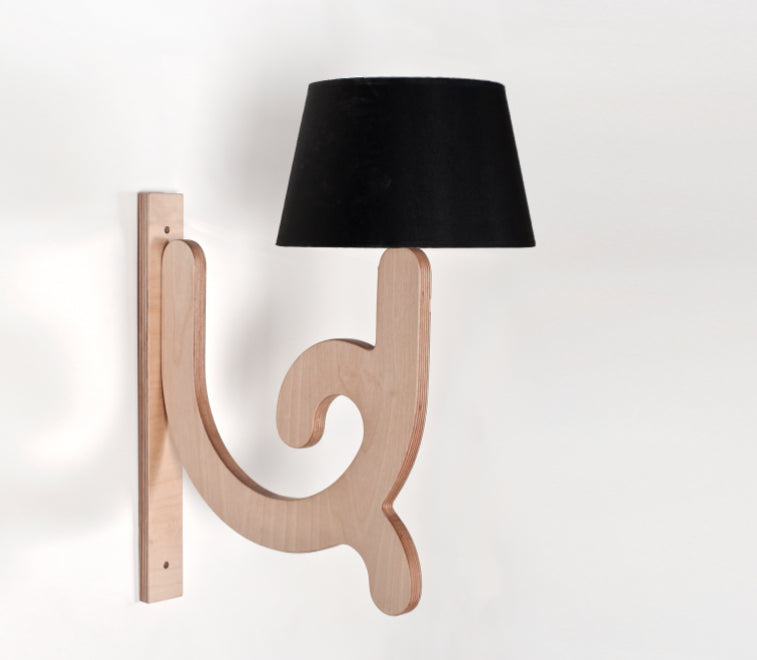 Buy Curvy Contemporary Wooden Wall Lamp | 212Concept