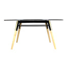 Buy Industrial Steel Frame Coffee Table with Glass Top | 212Concept
