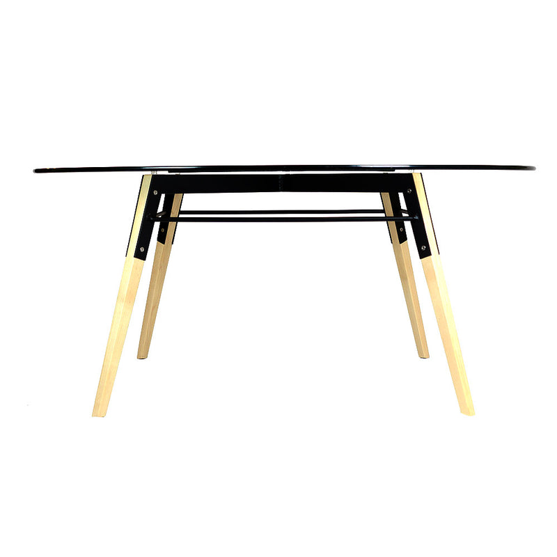 Buy Industrial Steel Frame Coffee Table with Glass Top | 212Concept