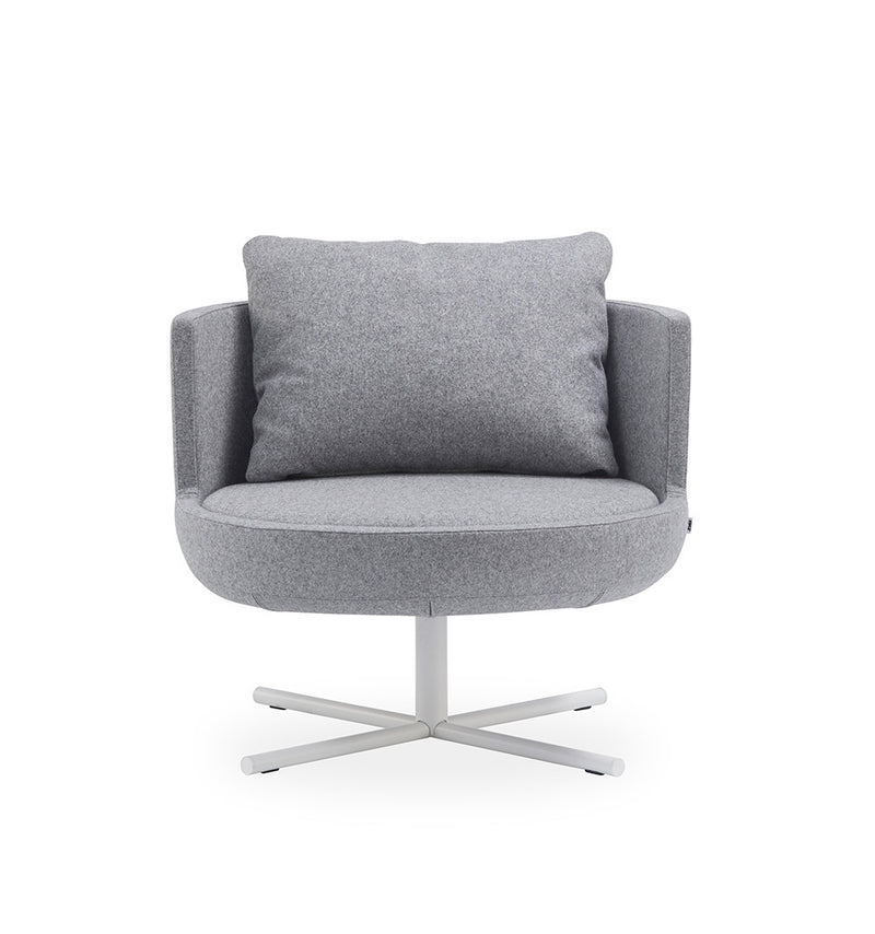 Buy Round Lounge Chair Silver Wool Upholstery | 212Concept