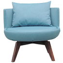 Large Wood Base Round Lounge Chair | 212Concept