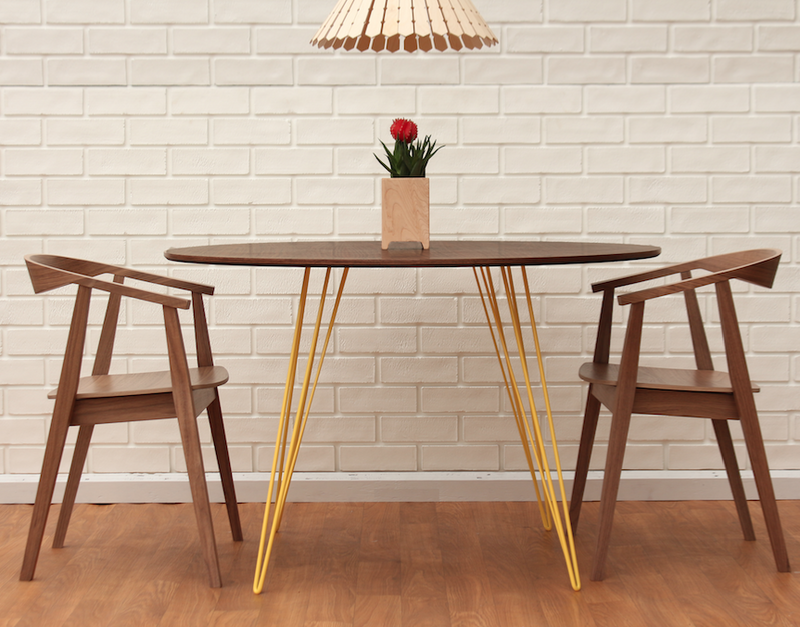 Buy Steel Legged Circle Williams Dining Table | 212Concept