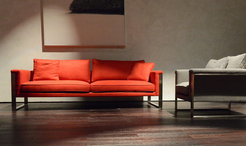 Boston modern sofa with Boston Armchair 