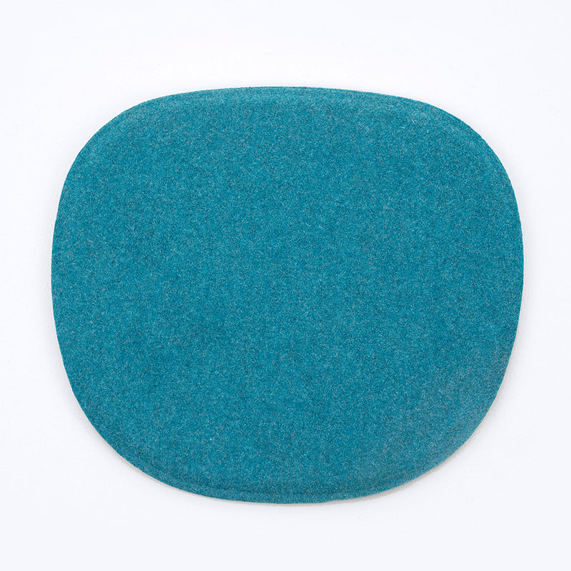 Modern Maharam Kvadrat Turquoise Wool side chair seat pad for all Kubikoff chair collection